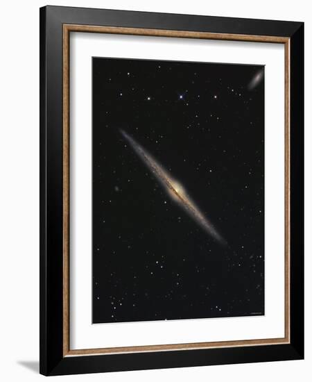 NGC 4565 is an Edge-On Barred Spiral Galaxy in the Constellation Coma Berenices-Stocktrek Images-Framed Photographic Print