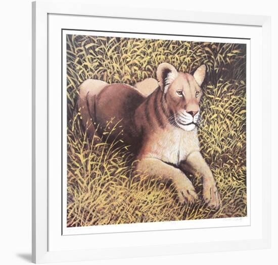 Ngorongoro Lioness-Caroline Schultz-Framed Collectable Print