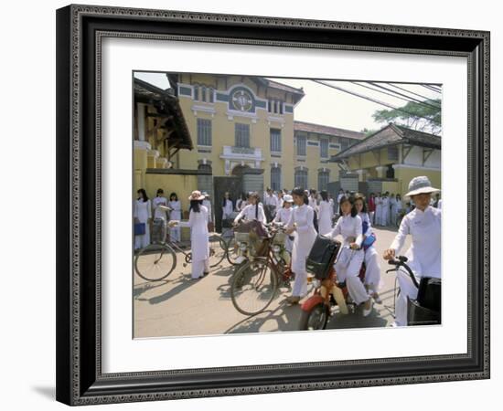 Nguen Thi Minh Khai High School, Ho Chi Minh City (Saigon), Vietnam, Indochina, Southeast Asia-Alain Evrard-Framed Photographic Print