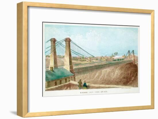 Niagara Cast Iron Bridge, New York, USA, C1855-C1860-null-Framed Giclee Print