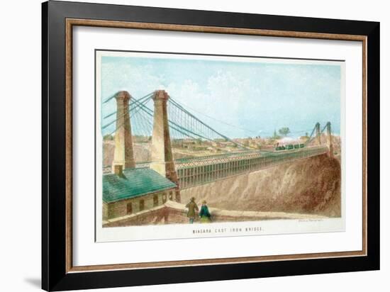 Niagara Cast Iron Bridge, New York, USA, C1855-C1860-null-Framed Giclee Print