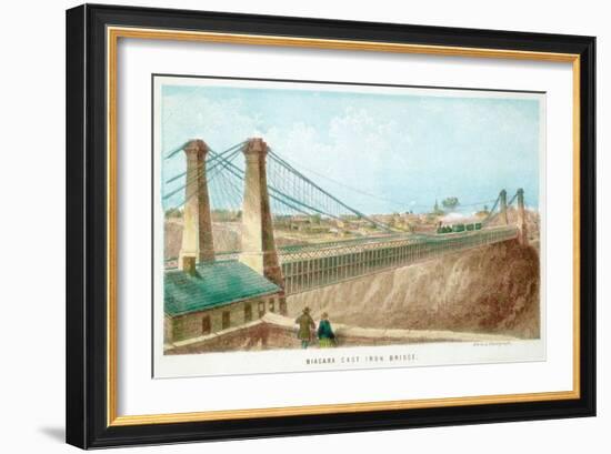 Niagara Cast Iron Bridge, New York, USA, C1855-C1860-null-Framed Giclee Print