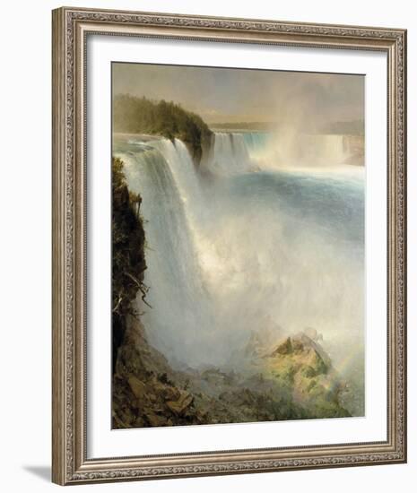 Niagara Falls from the American Side-Frederic Edwin Church-Framed Giclee Print