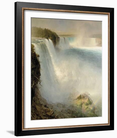 Niagara Falls from the American Side-Frederic Edwin Church-Framed Giclee Print