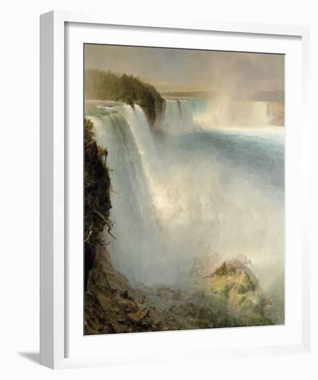 Niagara Falls from the American Side-Frederic Edwin Church-Framed Giclee Print