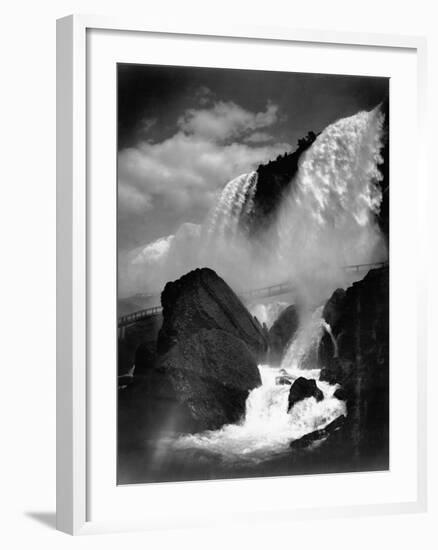 Niagara Falls from the Cave of the Winds-null-Framed Photographic Print