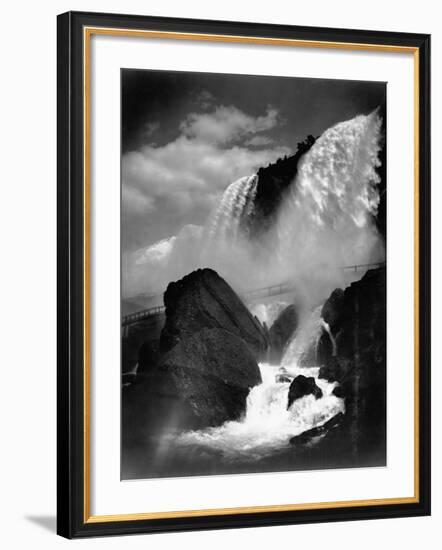 Niagara Falls from the Cave of the Winds-null-Framed Photographic Print