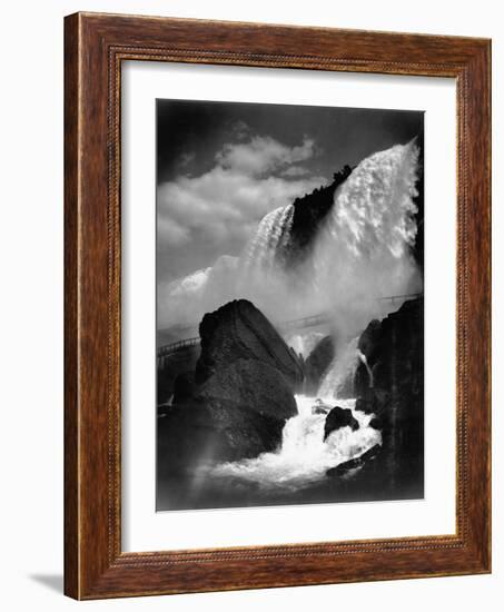 Niagara Falls from the Cave of the Winds-null-Framed Photographic Print