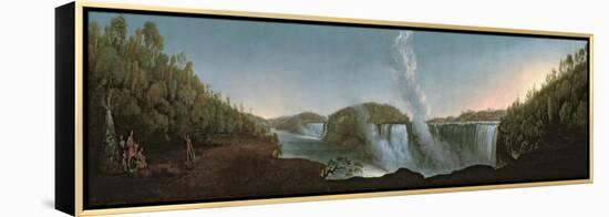 Niagara Falls from under Table Rock, 1808-John Trumbull-Framed Premier Image Canvas