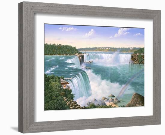 Niagara Falls In 1860-Eduardo Camoes-Framed Giclee Print