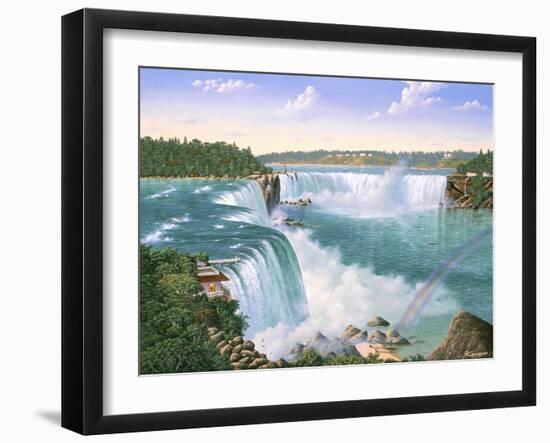 Niagara Falls In 1860-Eduardo Camoes-Framed Giclee Print