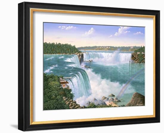 Niagara Falls In 1860-Eduardo Camoes-Framed Giclee Print