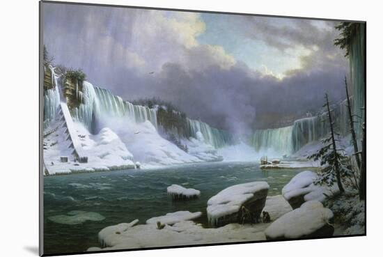 Niagara Falls in Winter-Hippolyte Sebron-Mounted Giclee Print