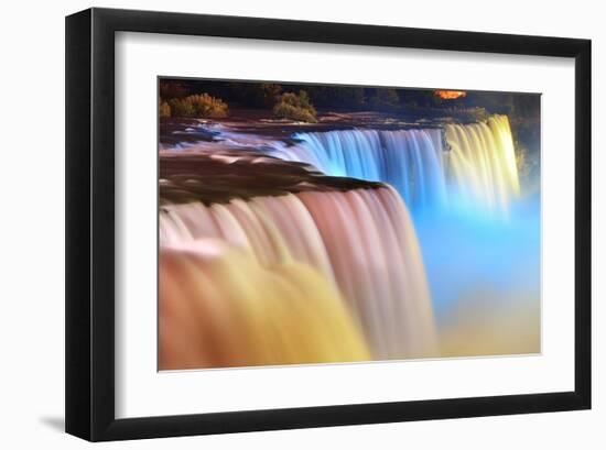 Niagara Falls Lit at Night-null-Framed Art Print