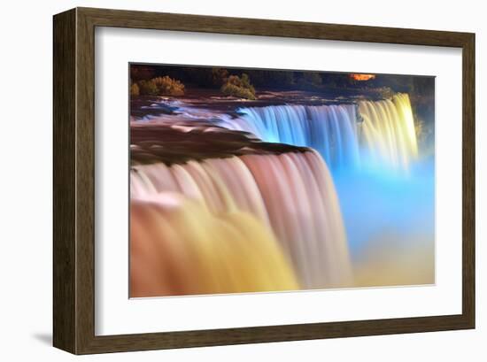 Niagara Falls Lit at Night-null-Framed Art Print