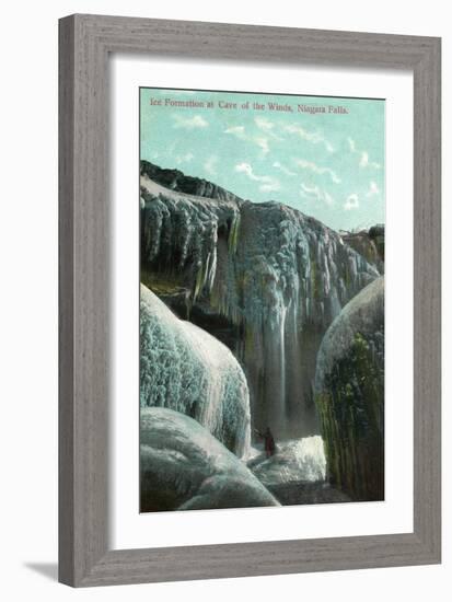 Niagara Falls, New York - Cave of the Winds Ice Formation-Lantern Press-Framed Art Print