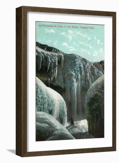 Niagara Falls, New York - Cave of the Winds Ice Formation-Lantern Press-Framed Art Print