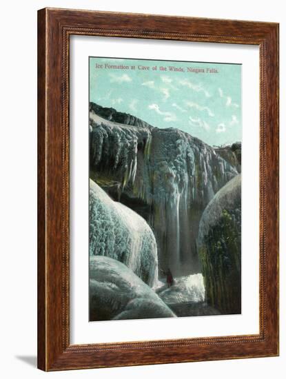 Niagara Falls, New York - Cave of the Winds Ice Formation-Lantern Press-Framed Art Print