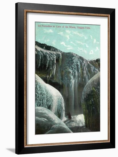 Niagara Falls, New York - Cave of the Winds Ice Formation-Lantern Press-Framed Art Print