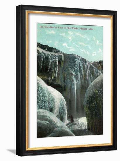 Niagara Falls, New York - Cave of the Winds Ice Formation-Lantern Press-Framed Art Print