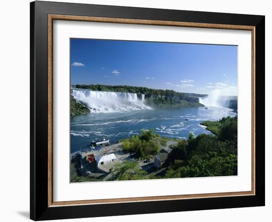 Niagara Falls on the Niagara River That Connects Lakes Ontario and Erie, New York State, USA-Robert Francis-Framed Photographic Print