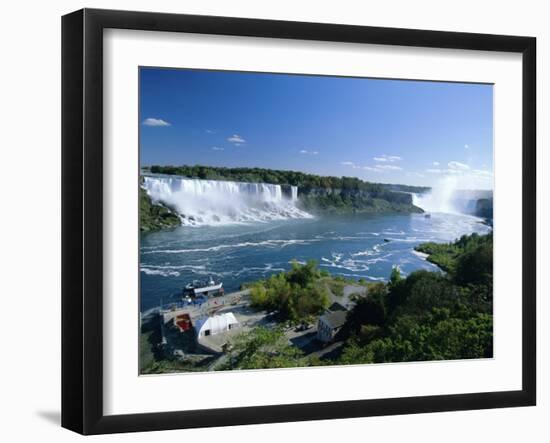 Niagara Falls on the Niagara River That Connects Lakes Ontario and Erie, New York State, USA-Robert Francis-Framed Photographic Print