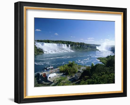 Niagara Falls on the Niagara River That Connects Lakes Ontario and Erie, New York State, USA-Robert Francis-Framed Photographic Print