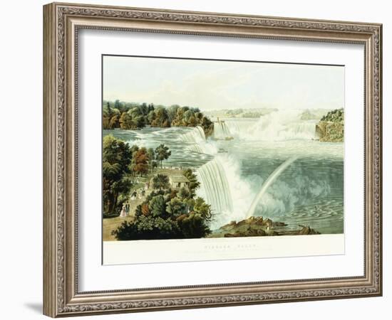 Niagara Falls. Painted from the Chinese Pagoda, Point View Gardensr, 1845-John Bachman-Framed Giclee Print