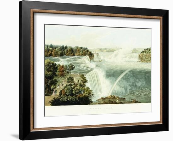 Niagara Falls. Painted from the Chinese Pagoda, Point View Gardensr, 1845-John Bachman-Framed Giclee Print