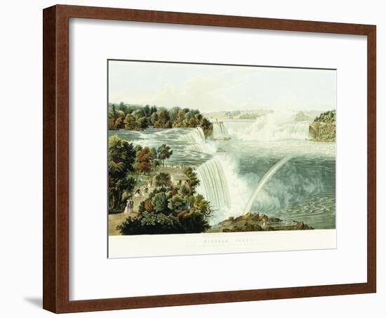 Niagara Falls. Painted from the Chinese Pagoda, Point View Gardensr, 1845-John Bachman-Framed Giclee Print