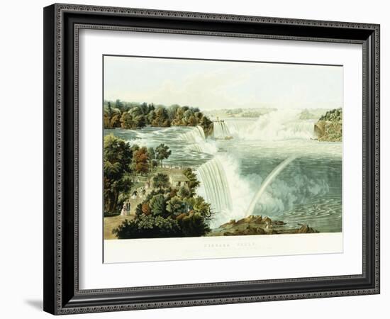 Niagara Falls. Painted from the Chinese Pagoda, Point View Gardensr, 1845-John Bachman-Framed Giclee Print