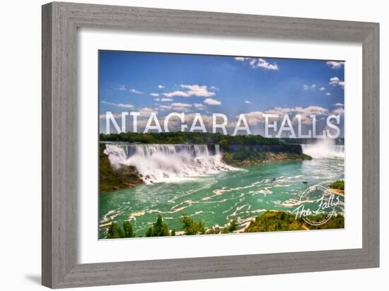 Niagara Falls - Panoramic View-Lantern Press-Framed Art Print