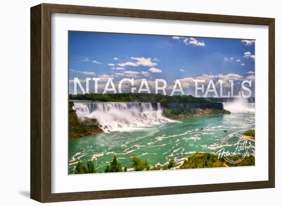 Niagara Falls - Panoramic View-Lantern Press-Framed Art Print