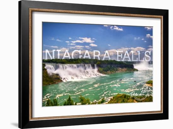 Niagara Falls - Panoramic View-Lantern Press-Framed Art Print