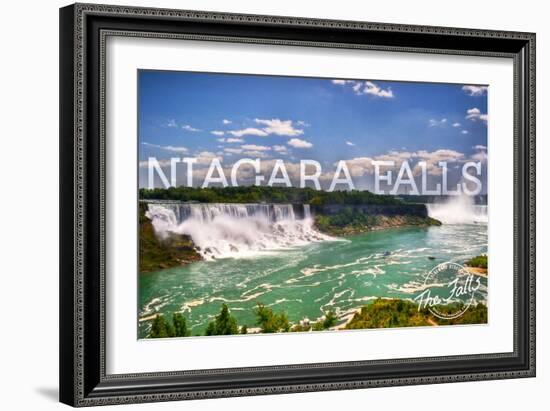 Niagara Falls - Panoramic View-Lantern Press-Framed Art Print