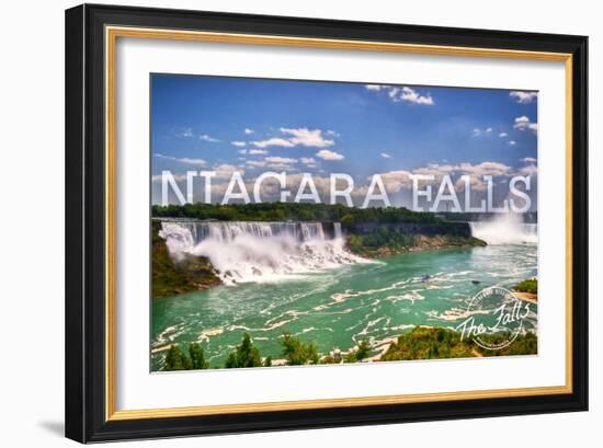 Niagara Falls - Panoramic View-Lantern Press-Framed Art Print