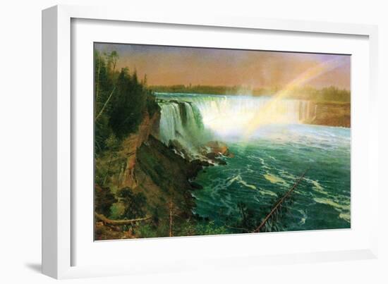 Niagara Falls-Albert Bierstadt-Framed Premium Giclee Print
