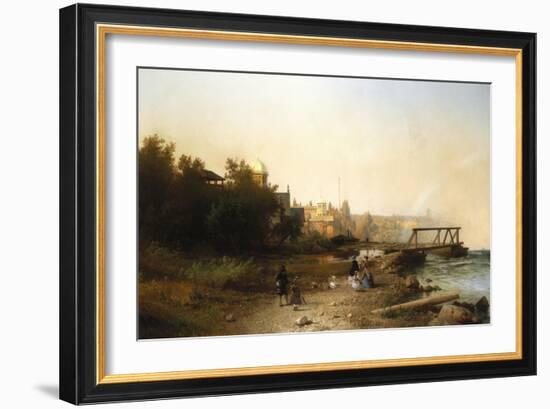Niagara from the Museum, the Brink of the Horseshoe, 1872-Hermann Herzog-Framed Giclee Print