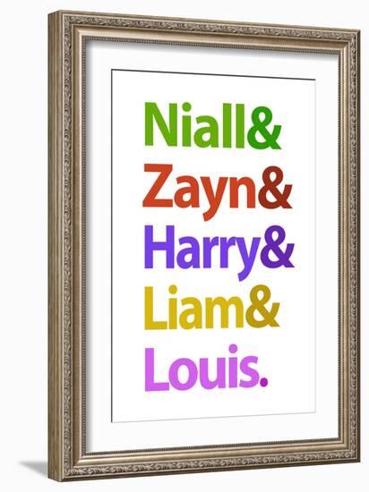 Niall Zayn Harry Liam and Louis Music Poster-null-Framed Art Print