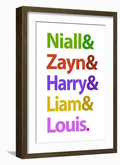 Niall Zayn Harry Liam and Louis Music Poster-null-Framed Art Print