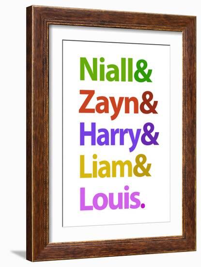 Niall Zayn Harry Liam and Louis Music Poster-null-Framed Art Print