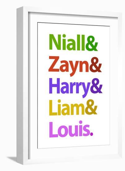 Niall Zayn Harry Liam and Louis Music Poster-null-Framed Art Print