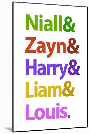 Niall Zayn Harry Liam and Louis Music Poster-null-Mounted Art Print