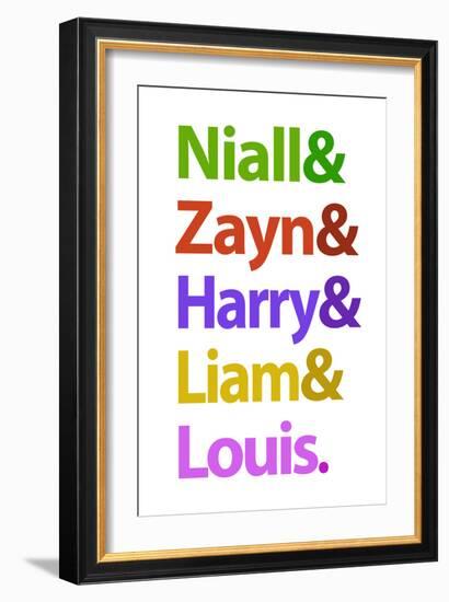 Niall Zayn Harry Liam and Louis Music Poster-null-Framed Premium Giclee Print