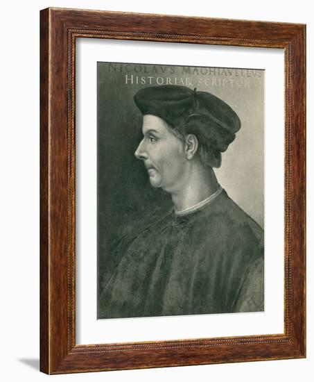 Niccolo Machiavelli, Italian Writer-Science Source-Framed Giclee Print