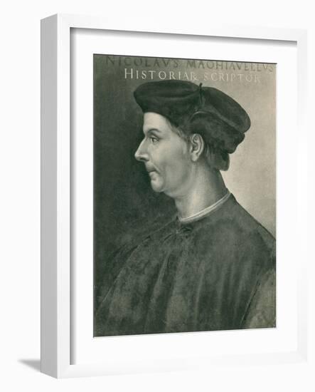 Niccolo Machiavelli, Italian Writer-Science Source-Framed Giclee Print
