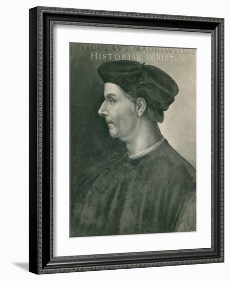 Niccolo Machiavelli, Italian Writer-Science Source-Framed Giclee Print