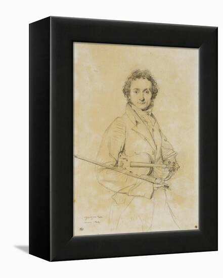 Niccolo Paganini, Violinist, 1819-Jean-Auguste-Dominique Ingres-Framed Premier Image Canvas