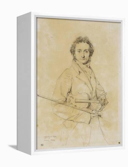 Niccolo Paganini, Violinist, 1819-Jean-Auguste-Dominique Ingres-Framed Premier Image Canvas