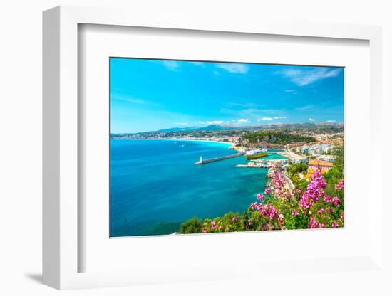 Nice City, French Riviera, Mediterranean Sea-LiliGraphie-Framed Photographic Print